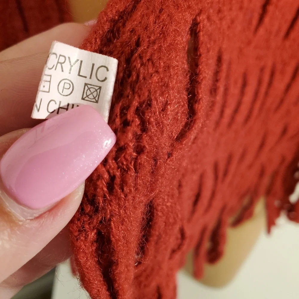 Deep Red Knitted scarf